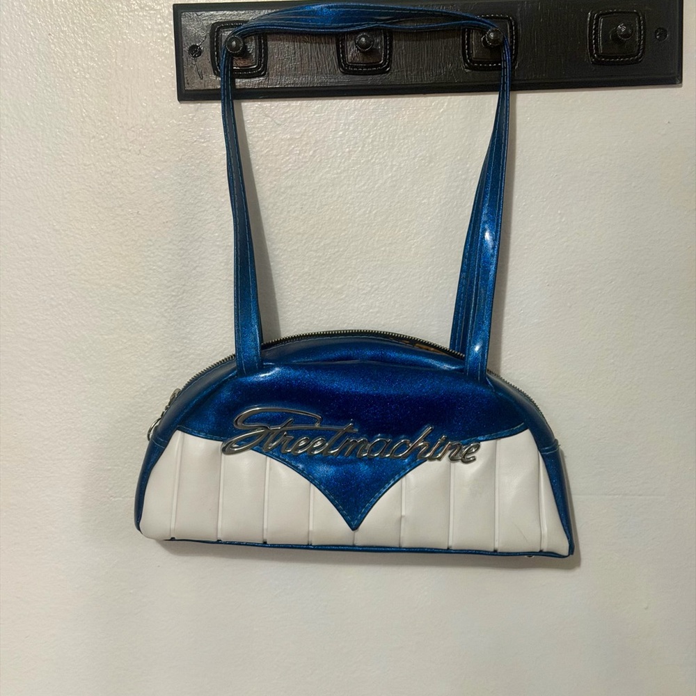 Blue and White Women's Bag